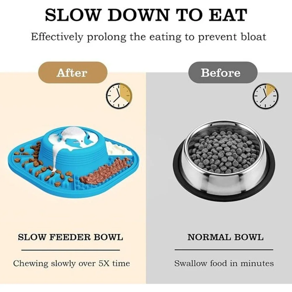 Slow Feeder Dog Bowls and Lick Mat